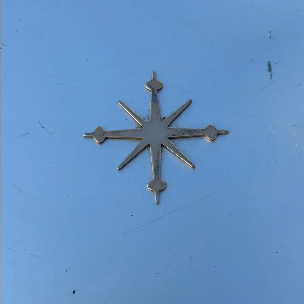 Vintage Mirro Medallion Serving Tray MCM Aluminum & Teak 1950s 1960s Atomic - Picture 14 of 14